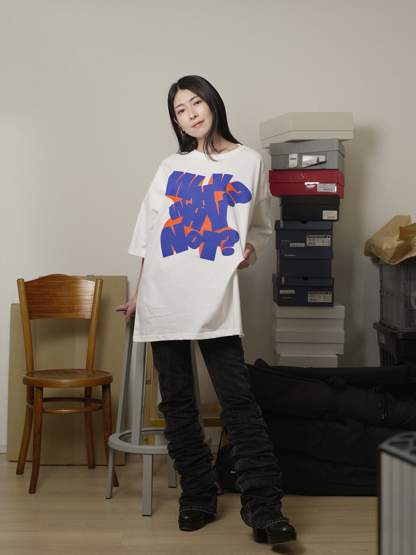 No tears here – "Why? Why not?" T-shirt (White)