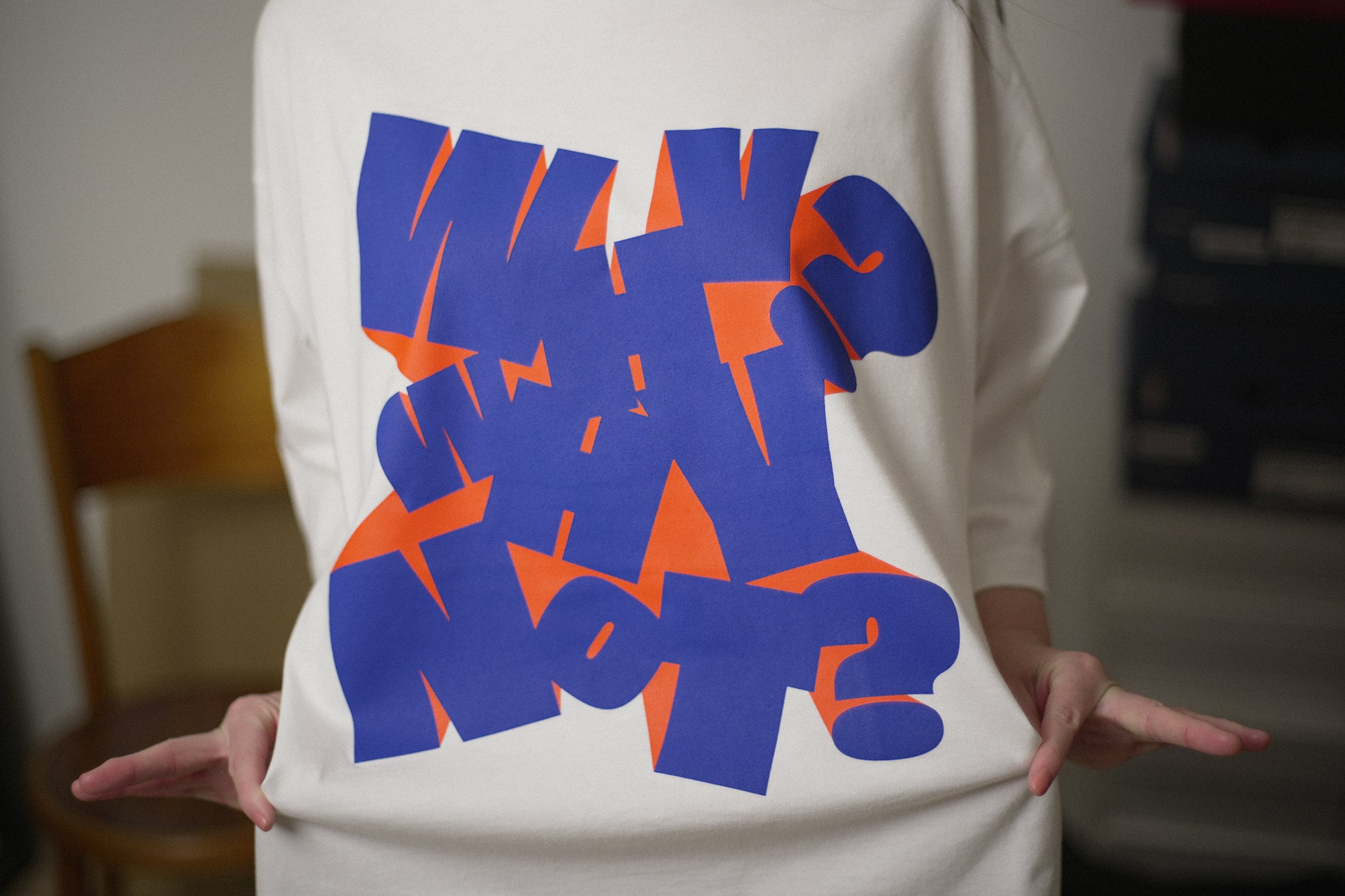 No tears here – "Why? Why not?" T-shirt (White)