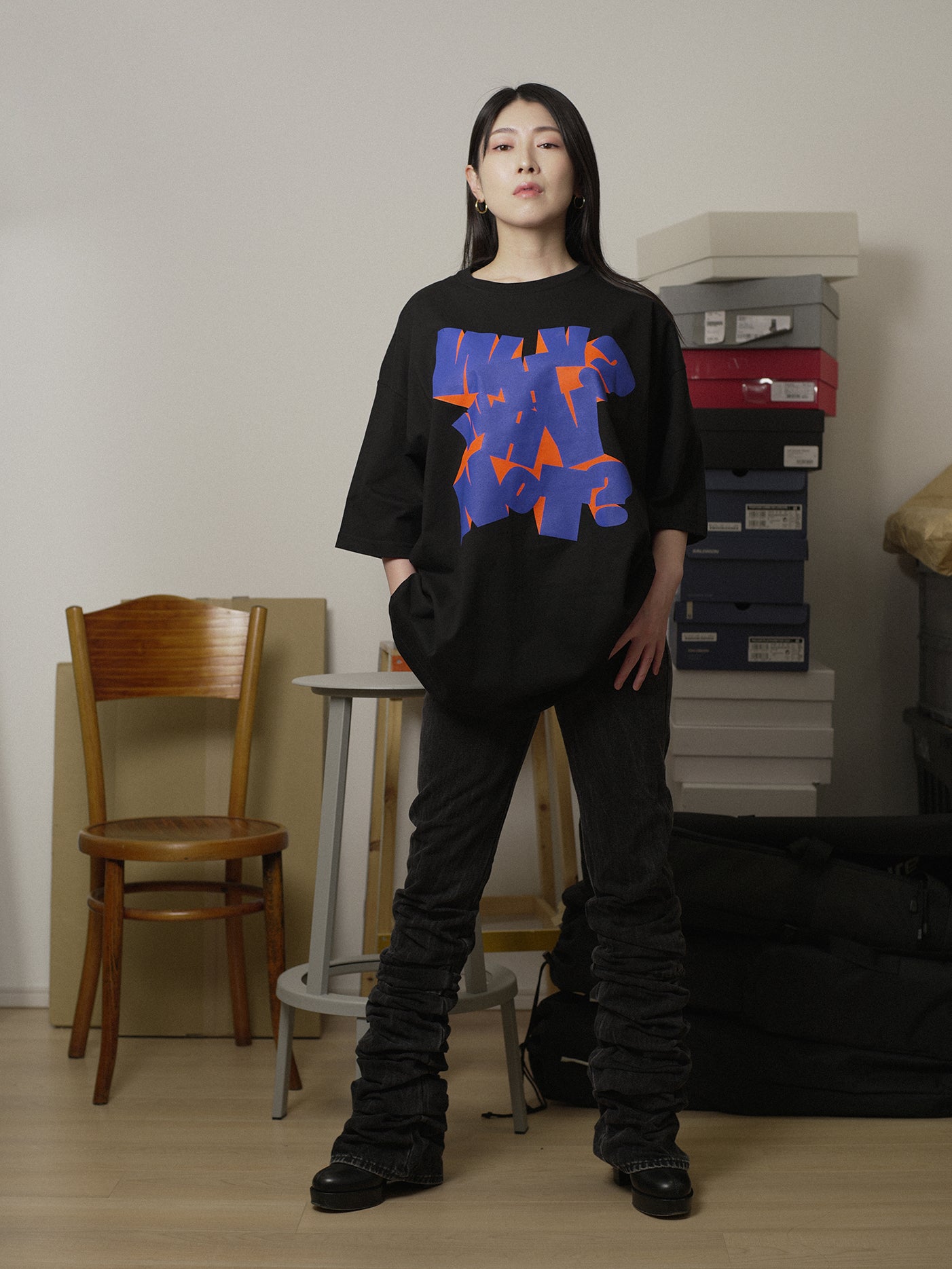 No tears here – "Why? Why not?" T-shirt (Black)