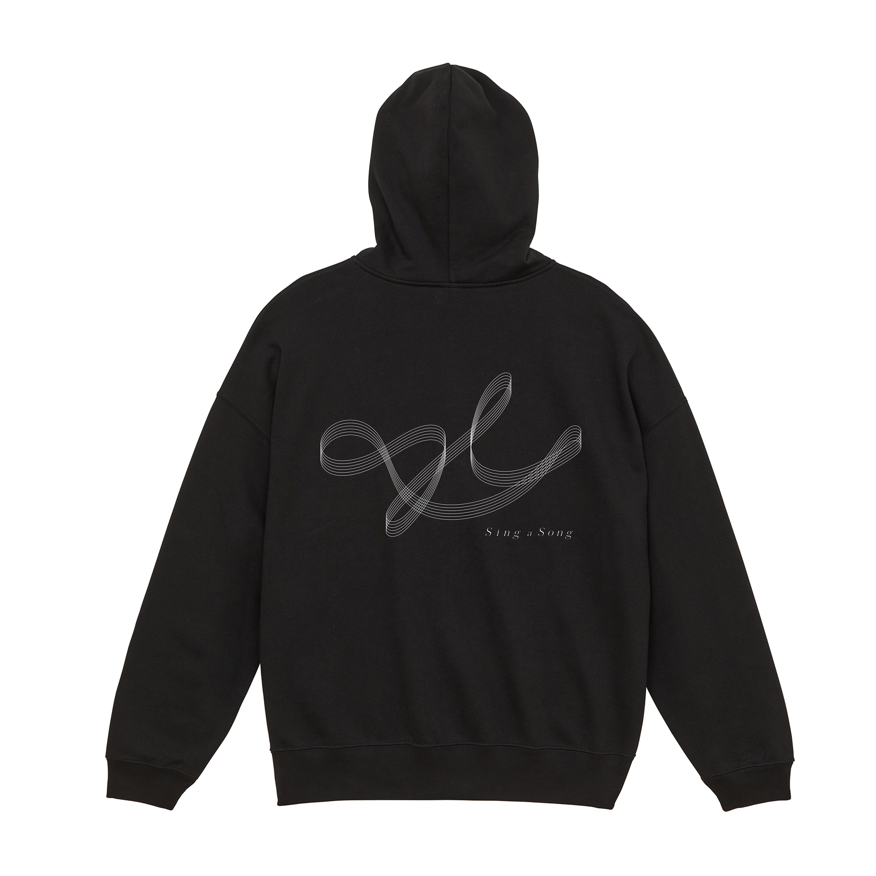 Sing a Song – Oversized Zip-up Hoodie (Black)