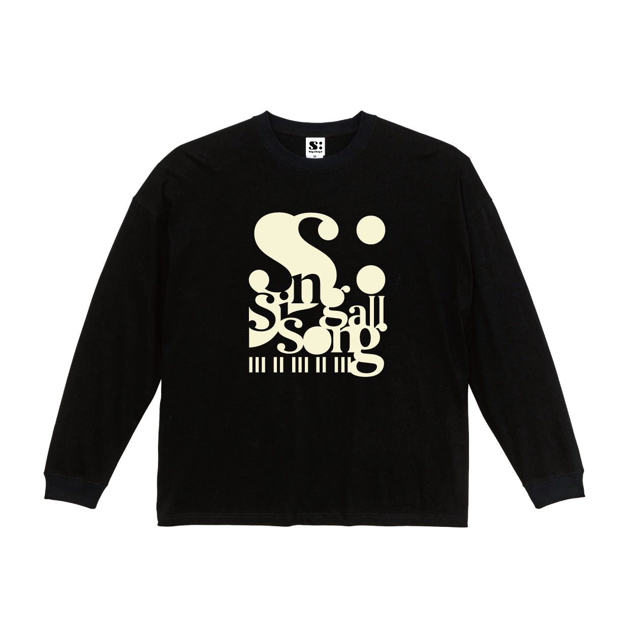 Sing a Song Ⅱ – Oversized Long Sleeve Logo Tee (Black)